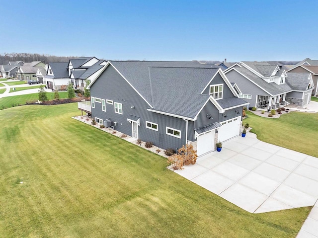 drone / aerial view with a residential view