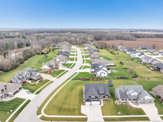 drone / aerial view featuring a residential view