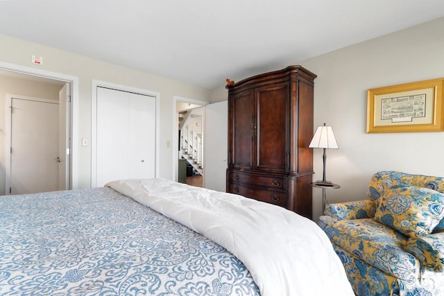 bedroom featuring a closet