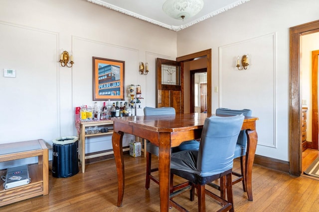 dining room featuring light wood-style floors