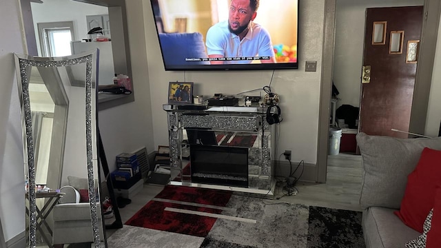 living room with baseboards