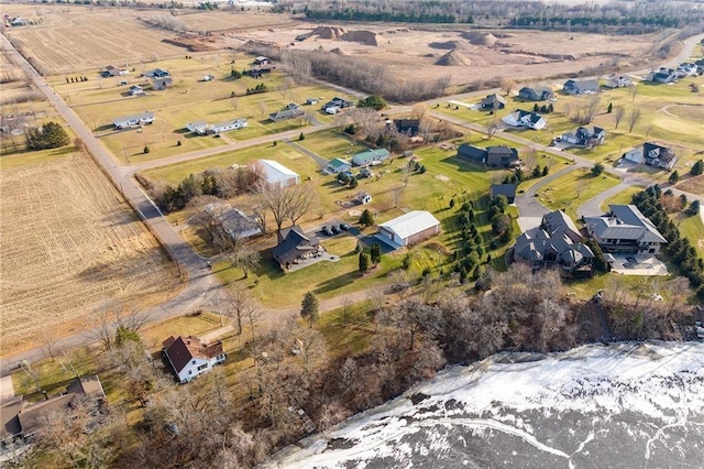 bird's eye view featuring a rural view