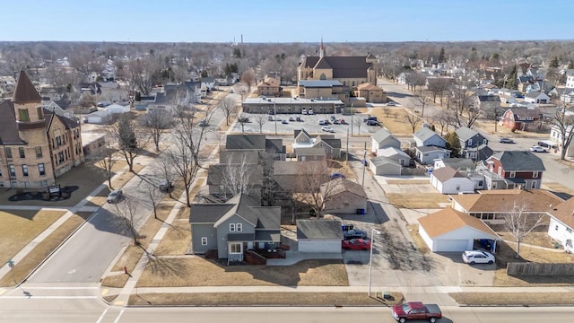 aerial view with a residential view