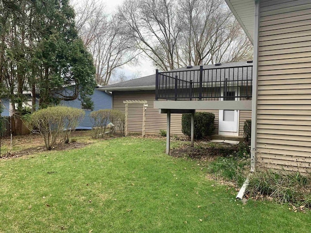 2325 Stuart Ct, Madison, WI 53704 - view of yard featuring a wooden deck