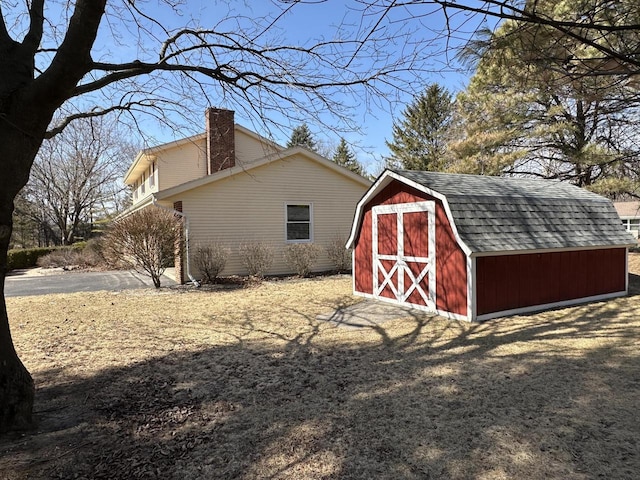 view of shed