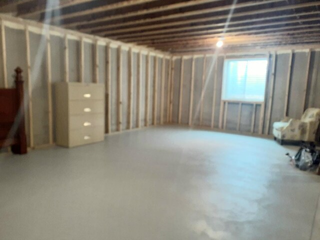basement featuring radiator