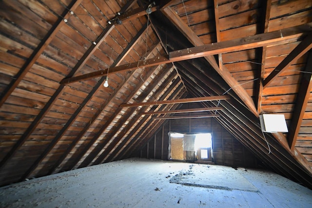 view of attic