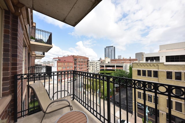 balcony with a city view