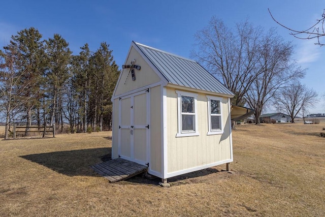 view of outbuilding with an outbuilding