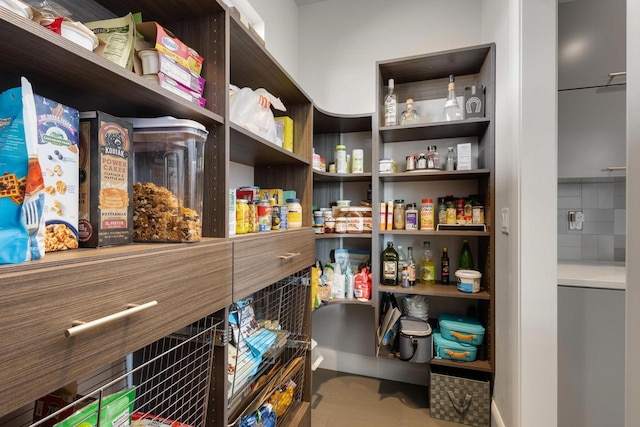 view of pantry