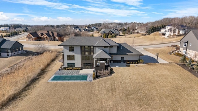 drone / aerial view featuring a residential view