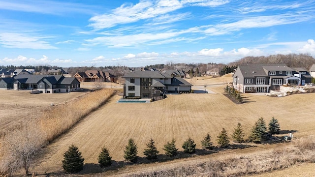 bird's eye view featuring a residential view