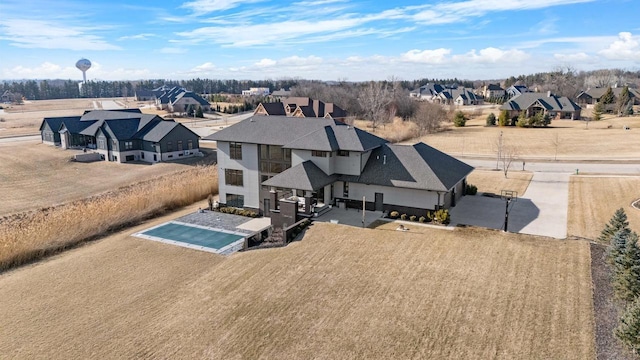 aerial view featuring a residential view