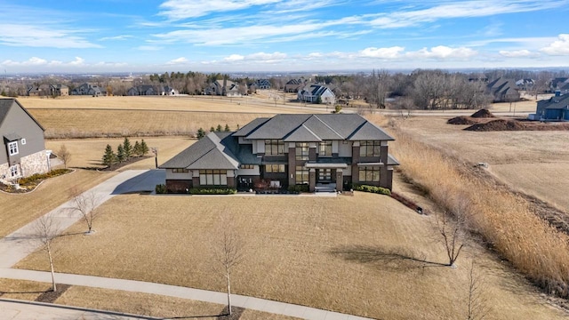 aerial view featuring a rural view