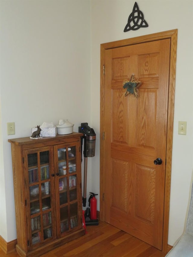 interior space with wood finished floors