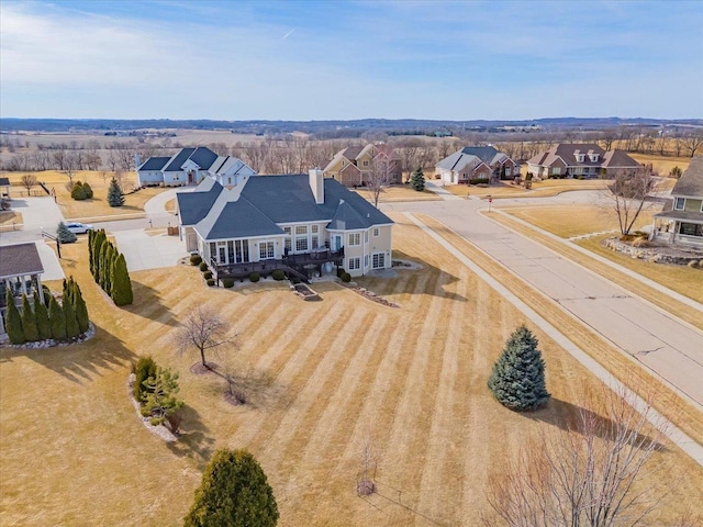 aerial view with a residential view