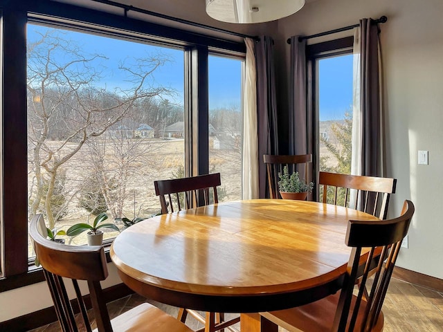 dining room featuring baseboards