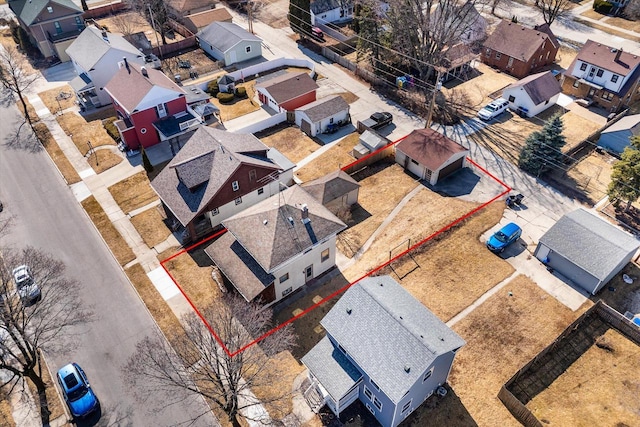 drone / aerial view featuring a residential view