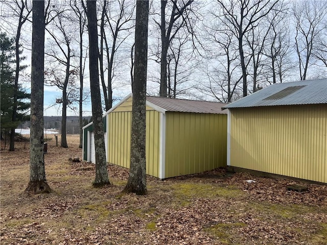 view of shed