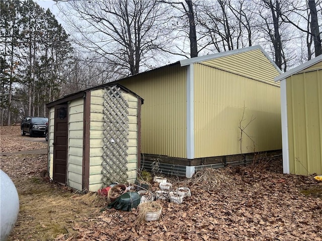 view of shed