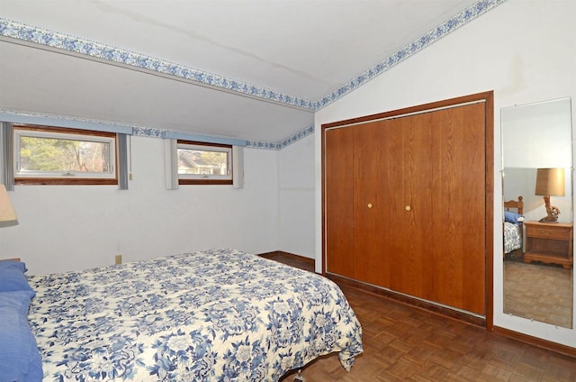 5511 Maywood Rd, Monona, WI 53716 - bedroom with a closet and lofted ceiling