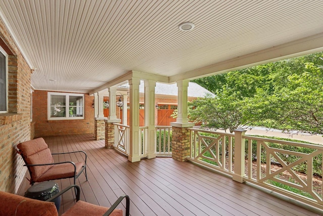 view of wooden deck