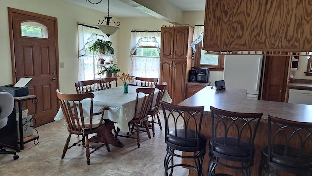 view of dining space