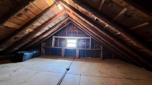 view of attic