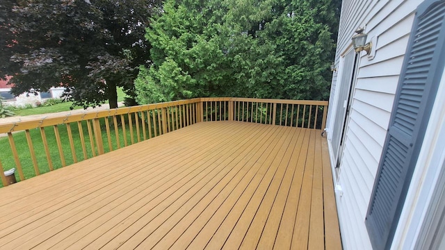 deck with a lawn