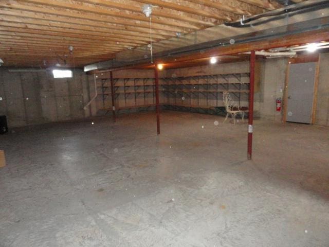 view of basement