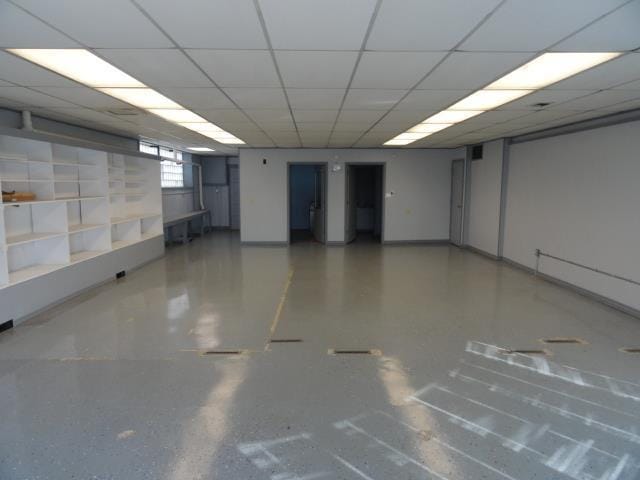 garage featuring baseboards