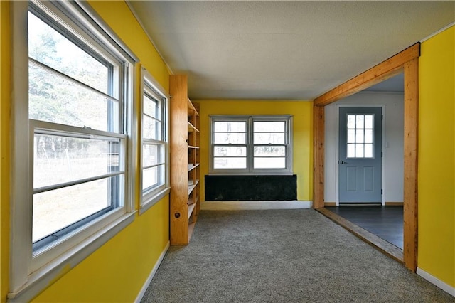 N7030 Little Valley Rd, Spooner, WI 54801 - doorway to outside with baseboards, plenty of natural light, and carpet