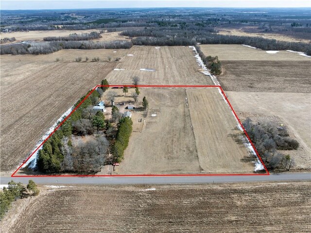 N7030 Little Valley Rd, Spooner, WI 54801 - drone / aerial view with a rural view