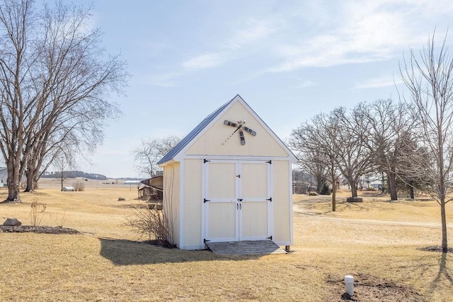 view of shed