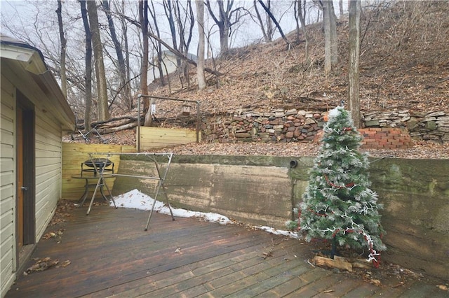 view of wooden terrace