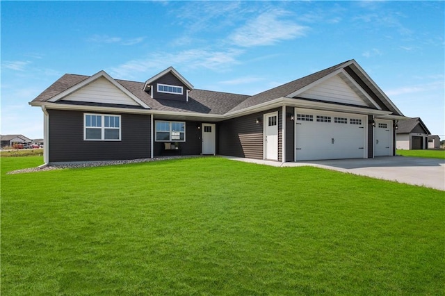 3557 114th St, Chippewa Falls, WI 54729 - craftsman-style home featuring an attached garage, a shingled roof, a front yard, and concrete driveway