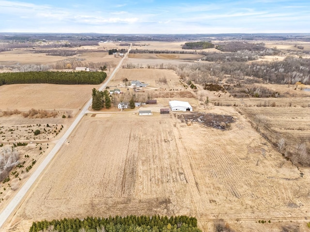 N402 24th Ave, Neshkoro, WI 54960 - birds eye view of property featuring a rural view
