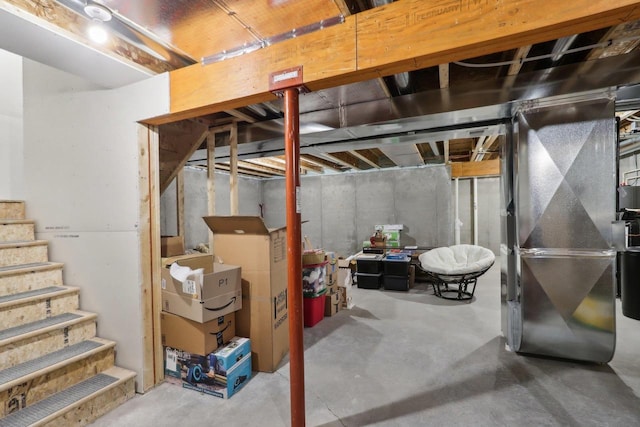 6109 Misty Bridge Rd, Madison, WI 53718 - unfinished below grade area with stairway