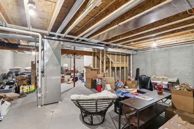 6109 Misty Bridge Rd, Madison, WI 53718 - unfinished basement with heating unit