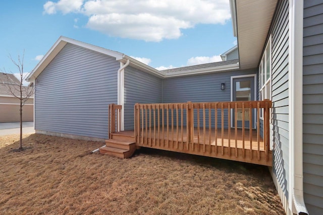 6109 Misty Bridge Rd, Madison, WI 53718 - view of side of home with a wooden deck