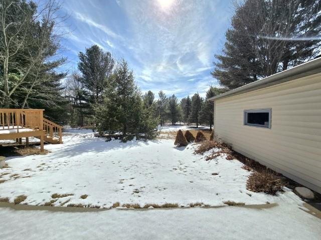 W5029 N Pathfinder Cir, Shawano, WI 54166 - view of snowy yard