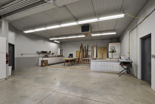 2842 Moelter Dr, Lake Geneva, WI 53147 - garage featuring a workshop area