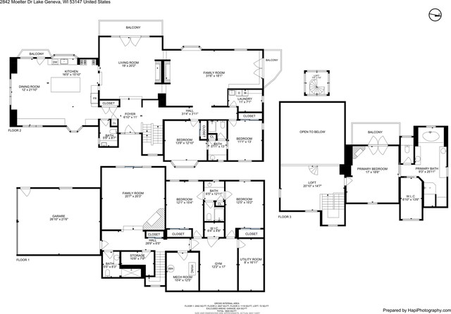 2842 Moelter Dr, Lake Geneva, WI 53147 - floor plan