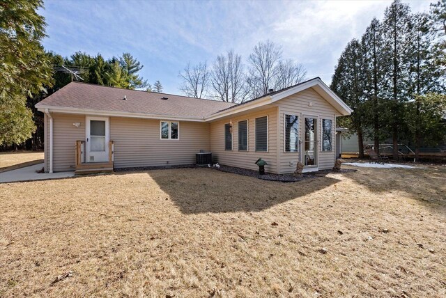 37 E Shore Dr, Random Lake, WI 53075 - back of property featuring cooling unit and roof with shingles