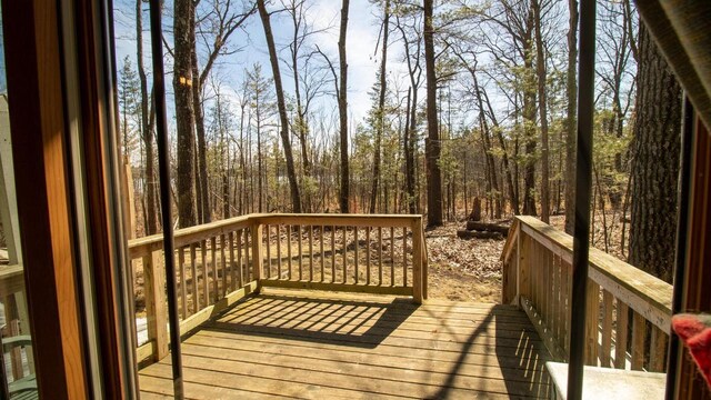 204629 Lake Dr, Rosholt, WI 54473 - view of wooden deck