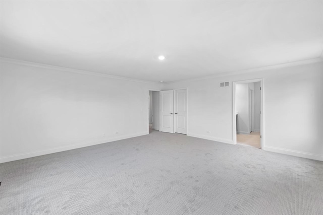 1251 Denmark Cir, Oregon, WI 53575 - interior space with carpet, crown molding, baseboards, and visible vents