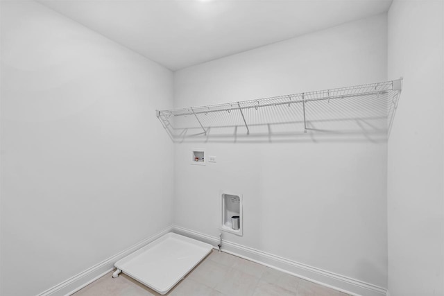 1251 Denmark Cir, Oregon, WI 53575 - washroom with baseboards, gas dryer hookup, washer hookup, and laundry area