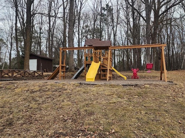 view of play area