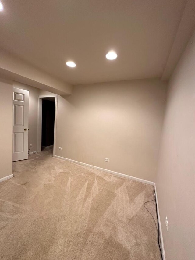 20530 84th Pl, Bristol, WI 53104 - finished basement with light carpet, recessed lighting, and baseboards