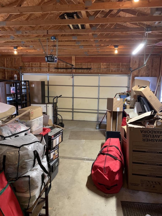 garage featuring a garage door opener